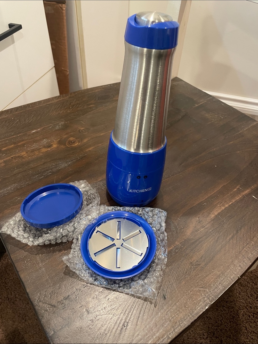 Kitchen IQ Blue Stainless Steel Electric Vegetable Spiralizer